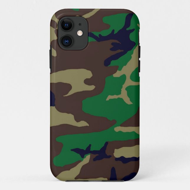 Funda De Case-Mate Para iPhone Camuflaje de Woodland Apple (Reverso)