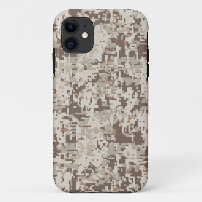 Funda De Case-Mate Para iPhone Camuflaje digital estilo beige desierto (Reverso)