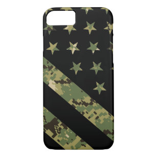 Funda Para iPhone 8/7 Camuflaje digital militar Bandera estadounidense