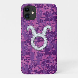 Funda Para iPhone 11 Camuflaje digital rosado del Rótulo Pearl Like Tau