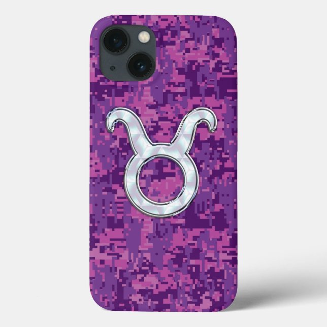 Funda De Case-Mate Para iPhone Camuflaje digital rosado del Rótulo Pearl Like Tau (Reverso)
