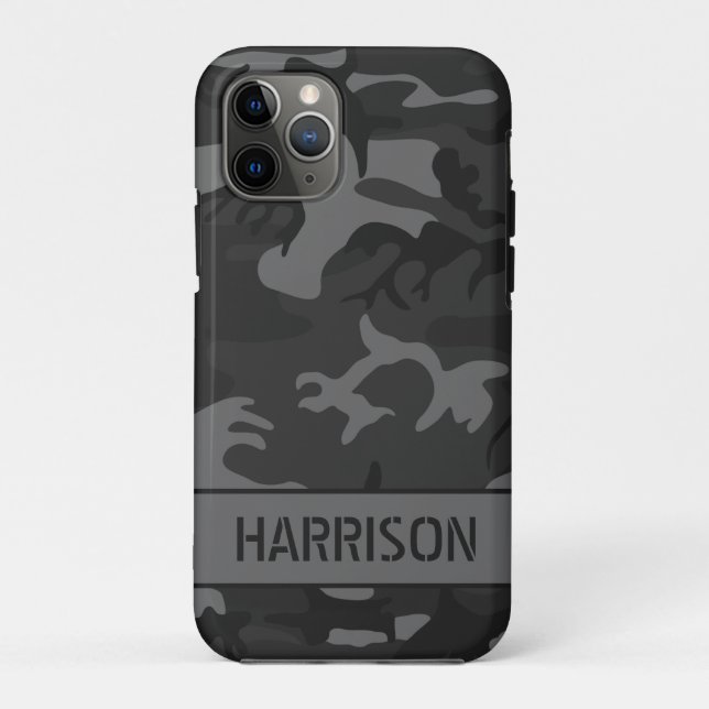 Funda De Case-Mate Para iPhone Camuflaje gris (Reverso)
