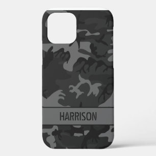 Funda Para iPhone 12 Pro Camuflaje Gris Monograma