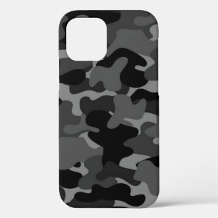 Funda Para iPhone 12 Pro Camuflaje Gris Negro