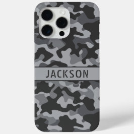 Funda Para iPhone 15 Pro Max Camuflaje Gris Personalizado