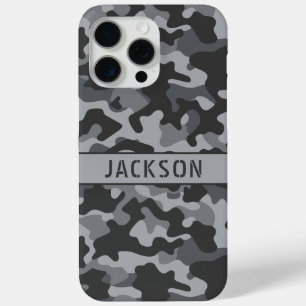 Funda Para iPhone 15 Pro Max Camuflaje Gris Personalizado