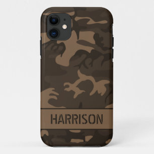 Funda Para iPhone 11 Camuflaje Marrón