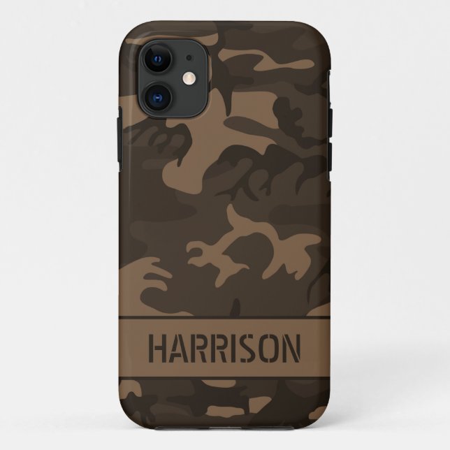 Funda De Case-Mate Para iPhone Camuflaje Marrón (Reverso)