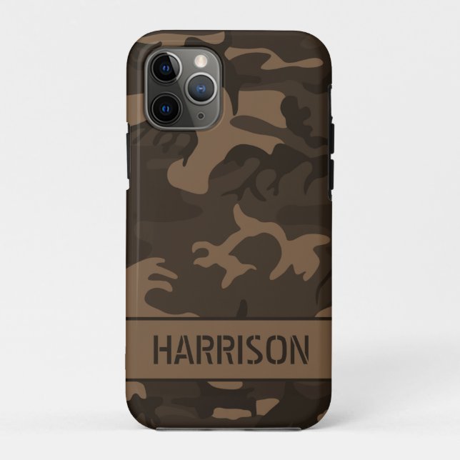 Funda De Case-Mate Para iPhone Camuflaje marrón (Reverso)