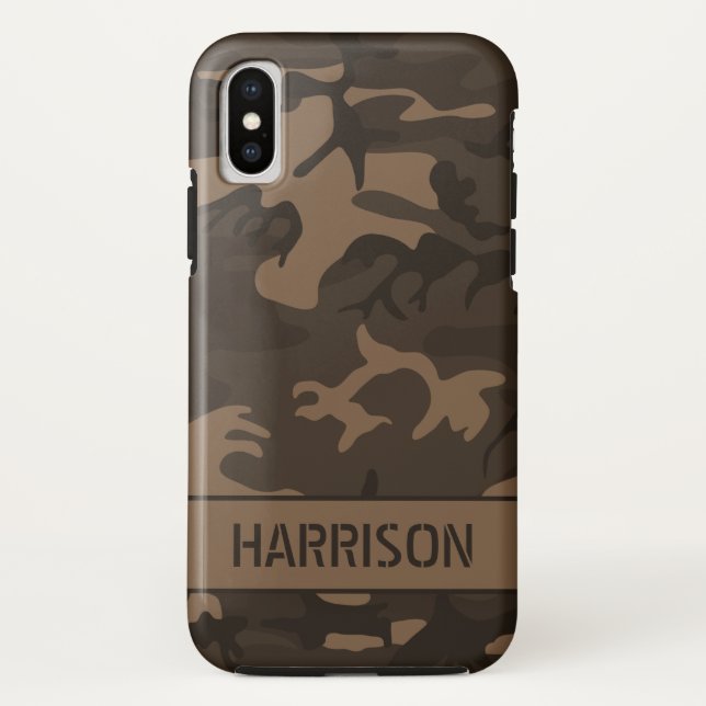 Funda De Case-Mate Para iPhone Camuflaje marrón (Reverso)