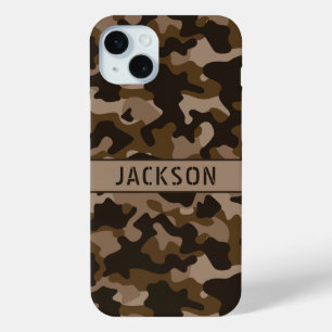 Funda Para iPhone 15 Mini Camuflaje marrón personalizado