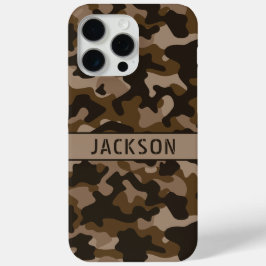 Funda Para iPhone 15 Pro Max Camuflaje Marrón Personalizado
