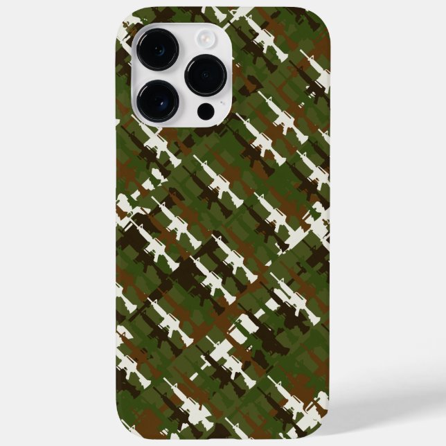 Funda De Case-Mate Para iPhone Camuflaje militar Gun Rifles GI Style Camo Guay (Reverso)