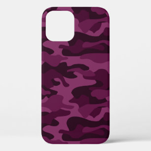 Funda Para iPhone 12 Camuflaje Monocolor Púrpura de Tiro