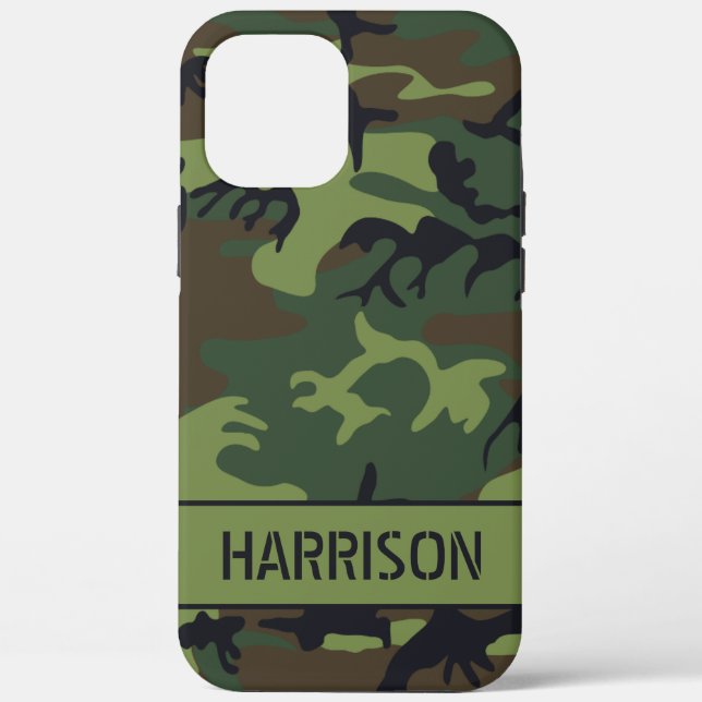 Funda De Case-Mate Para iPhone Camuflaje Monograma (Reverso )