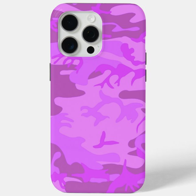 Funda De Case-Mate Para iPhone Camuflaje morado claro (Reverso )