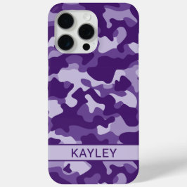 Funda Para iPhone 15 Pro Max Camuflaje Morado Personalizado