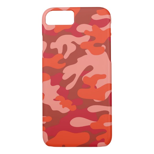 Funda De Case-Mate Para iPhone Camuflaje Rojo (Reverso)