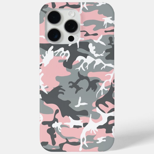 Funda De Case-Mate Para iPhone Camuflaje rosa y gris, ejército, ejército (Reverso )