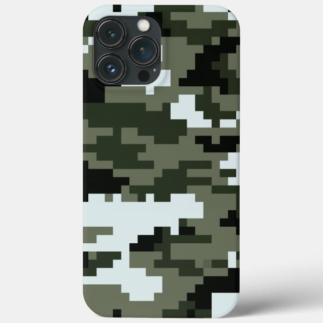 Funda De Case-Mate Para iPhone Camuflaje Urbano Digital Pixel de 8 bits / Camo (Reverso )