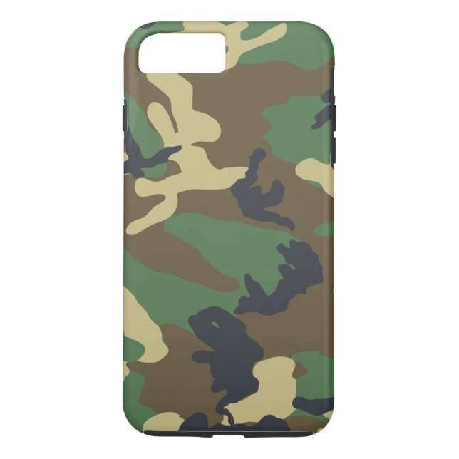 Funda De Case-Mate Para iPhone Camuflaje verde del arbolado (Reverso)