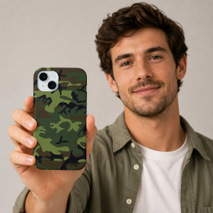 Funda Para iPhone 15 Mini Camuflaje verde militar iPhone 15 Plus