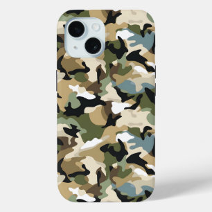 Funda Para iPhone 15 Camuflaje verde oscuro