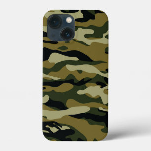 Funda Para iPhone 13 Mini Camuflaje Verde Oscuro