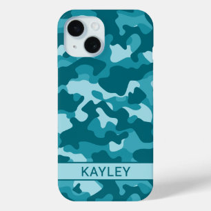 Funda Para iPhone 15 Camuflaje Verde Personalizado
