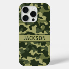 Funda Para iPhone 15 Pro Camuflaje Verde Personalizado
