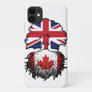 Funda Para iPhone 11 Canadá Bandera de raíces de árboles británicos bri