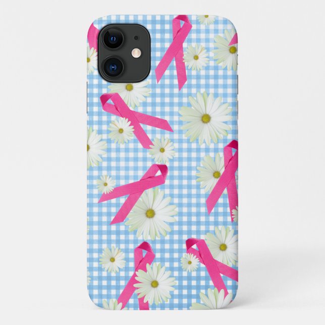 Funda De Case-Mate Para iPhone Cáncer de mama Cinta rosa de sensibilización (Reverso)