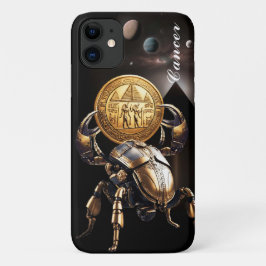 Funda Para iPhone 11 Cáncer, zodiaco, oro, nacimiento, diseño, bonito
