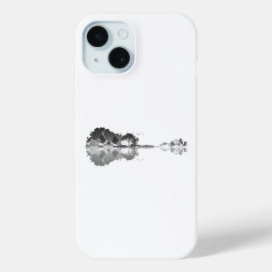 Funda Para iPhone 15 Canción de la Naturaleza: Arte de guitarra en el p