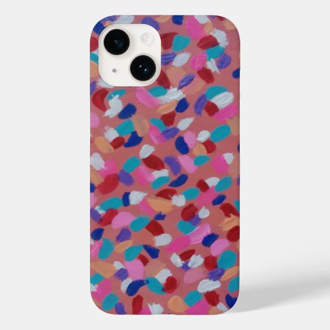 Funda De Case-Mate Para iPhone Candía de algodón rosa (Reverso )