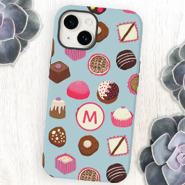 Funda Para iPhone 14 De Case-Mate Candía de chocolate monograma