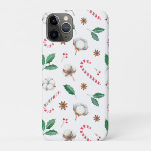 Funda Para iPhone 11 Pro Candy Canes Cotton Holly deja Navidades
