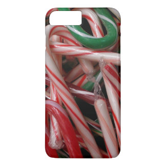 Funda Para iPhone 8 Plus/7 Plus Candy Canes Navidades vacaciones Verde Blanco y Ro