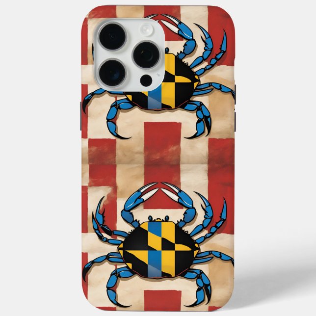 Funda De Case-Mate Para iPhone Cangrejo azul de Maryland (Reverso )