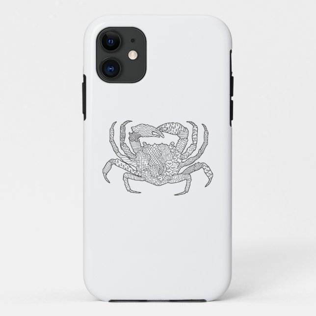 Funda De Case-Mate Para iPhone Cangrejo de Zendoodle (Reverso)