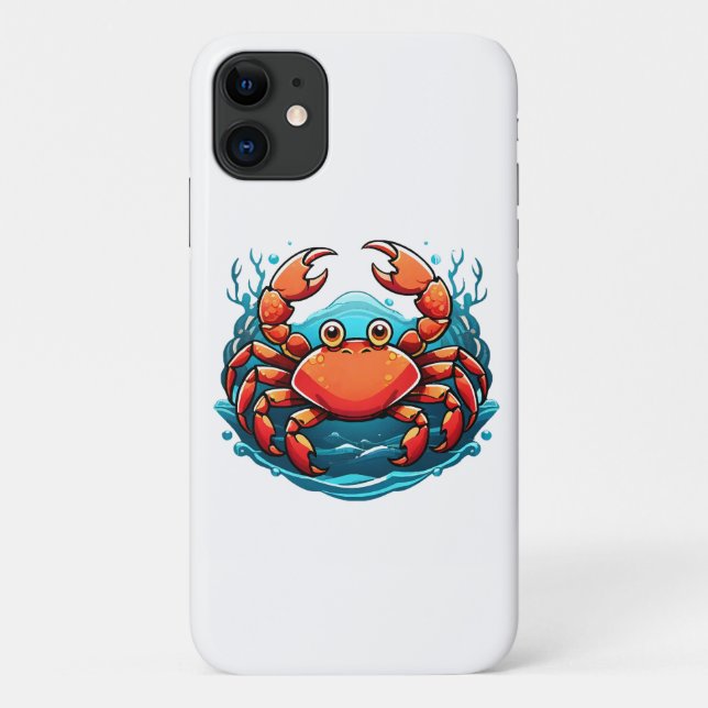 Funda De Case-Mate Para iPhone cangrejo-divertido (Reverso)