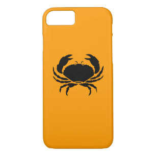 Funda Para iPhone 8/7 Cangrejo negro-sobre-Naranja oceánico