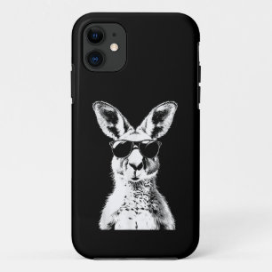 Funda Para iPhone 11 Canguro con gafas de sol divertido animal Australi