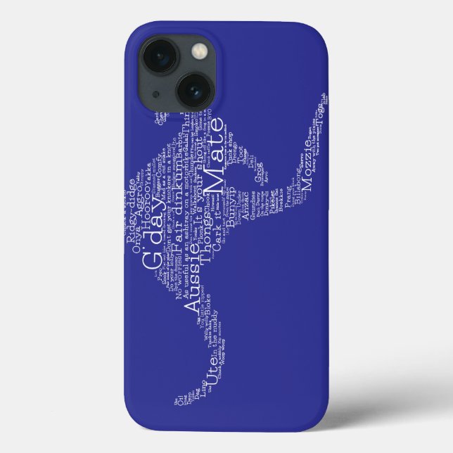 Funda De Case-Mate Para iPhone Canguro hecho de jerga australiana (Reverso)