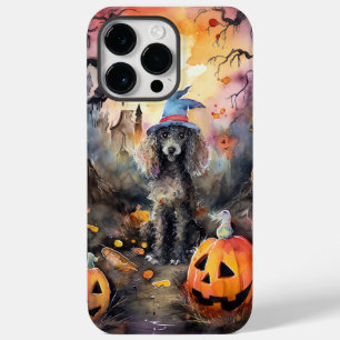 Funda Para iPhone 14 Pro Max De Case-Mate Caniche de Halloween con calabazas aterrador