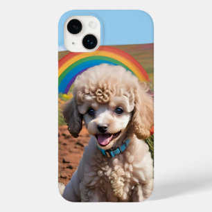Funda Para iPhone 14 Plus De Case-Mate Caniche lindo Flor colorida y arcoíris