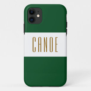 Funda Para iPhone 11 CANOE Fun Sporty Dark Camp Green White Stripes