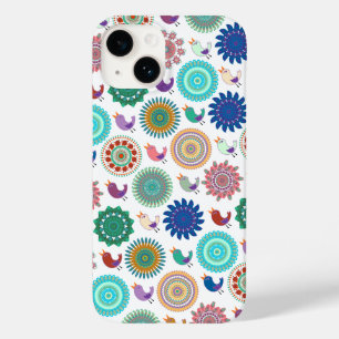Funda Para iPhone 14 De Case-Mate Cantando pájaro y Mandala lindo patrón de arte pop