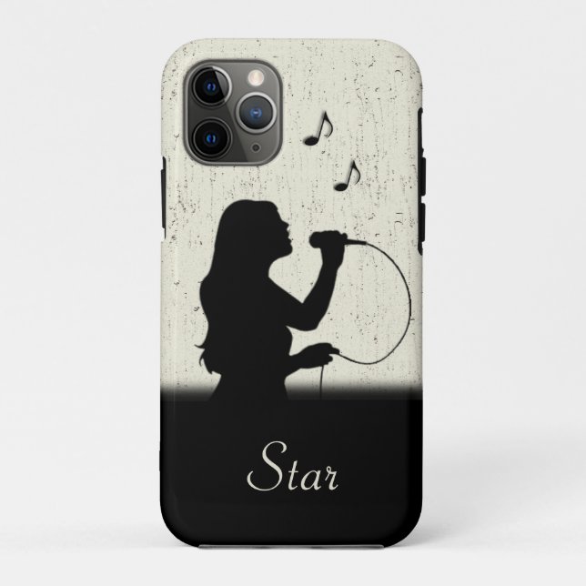 Funda De Case-Mate Para iPhone Cantante personalizada con nombre (Reverso)
