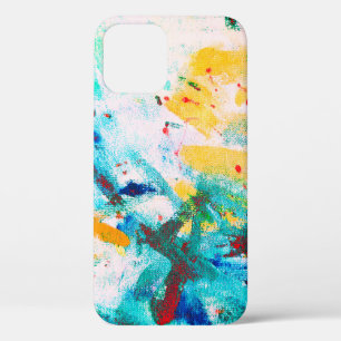 Funda Para iPhone 12 Canva artística verde. Ilustracion Guay morado. O